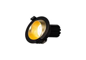 DM201185  Bonia 10 Tridonic Powered 10W 4000K 810lm 36° CRI>90 LED Engine Black/Gold Fixed Recessed Spotlight, IP20